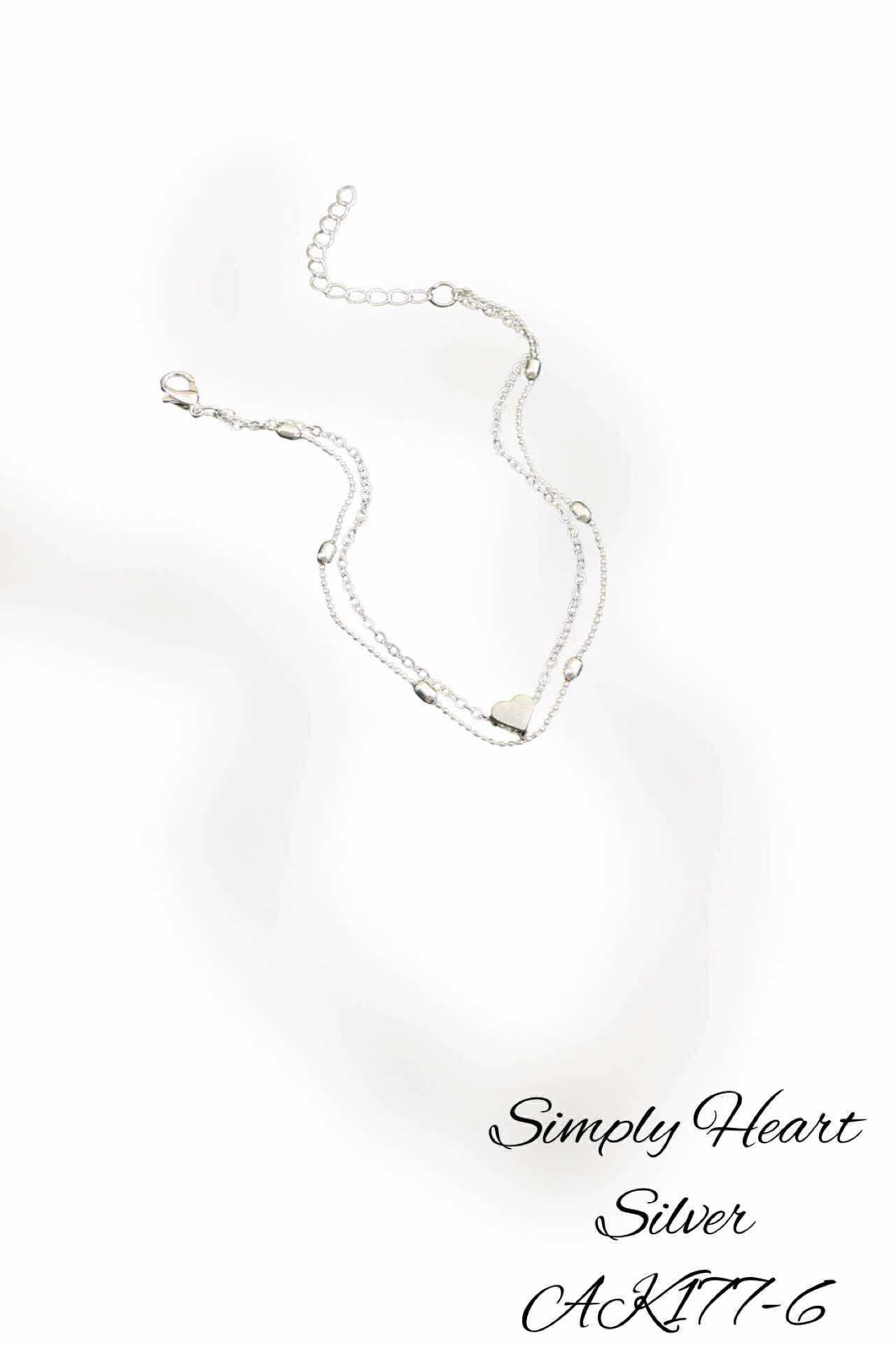 AK177-6 Simple Heart Silver