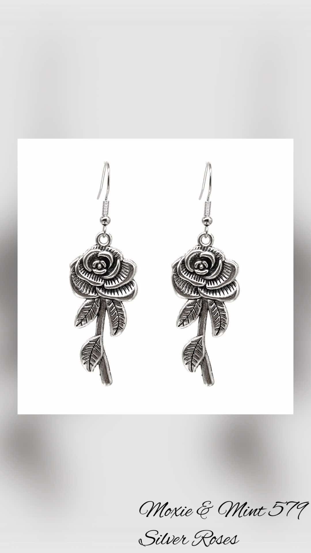 E659-6 Silver Roses