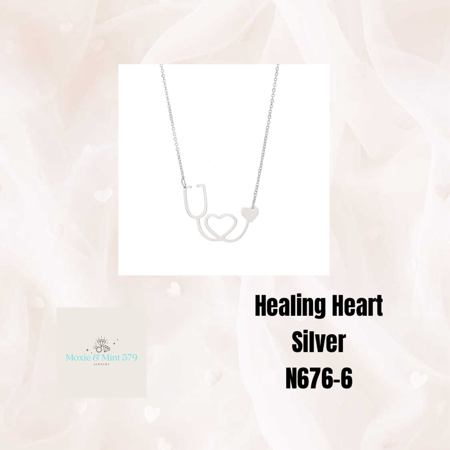 N676-6 Healing Heart Silver