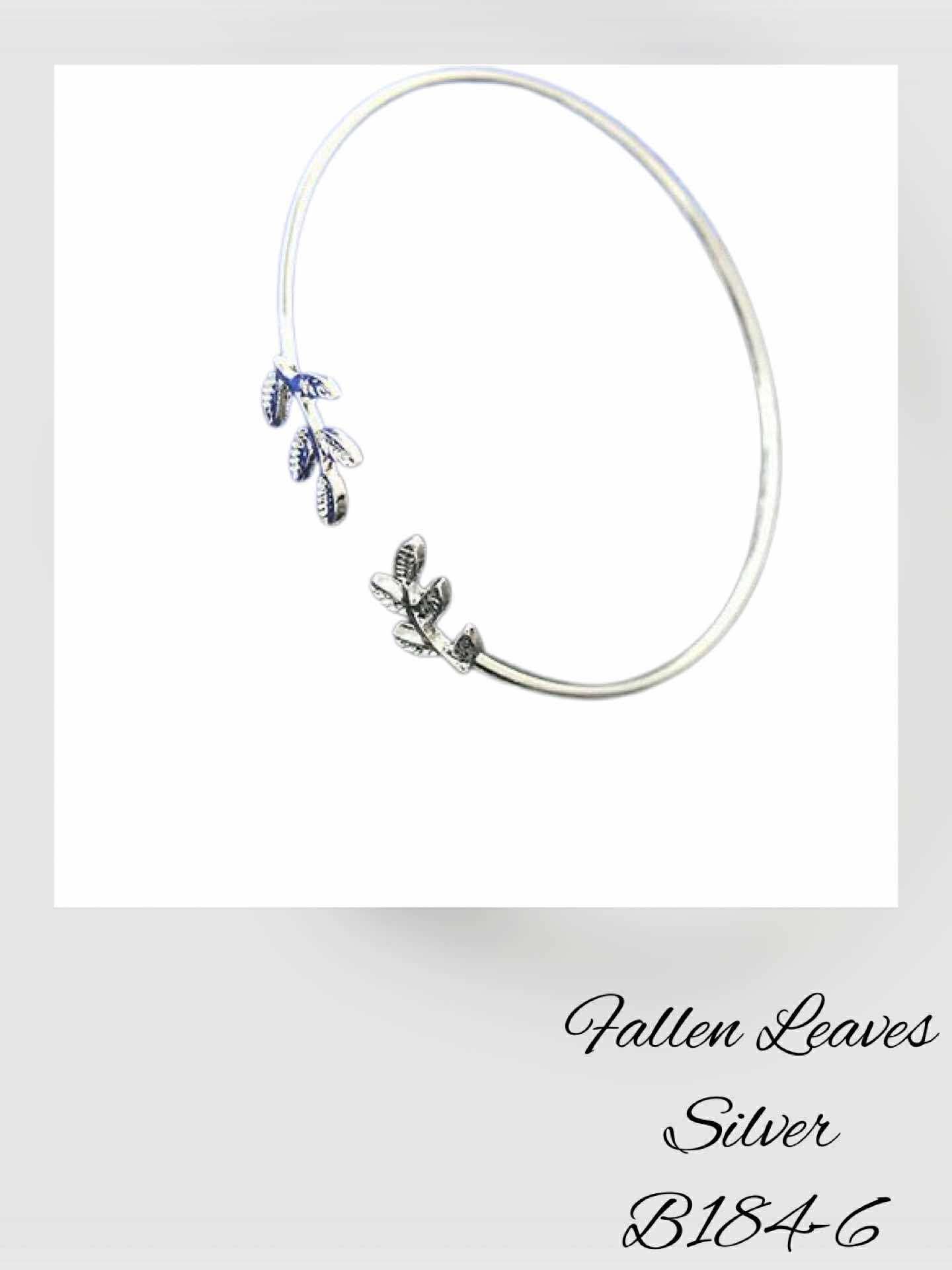 B184-6 Fallen Leaves Silver