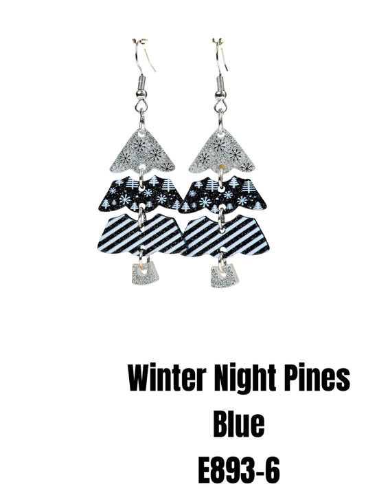 E893-6 Winter Night Pines