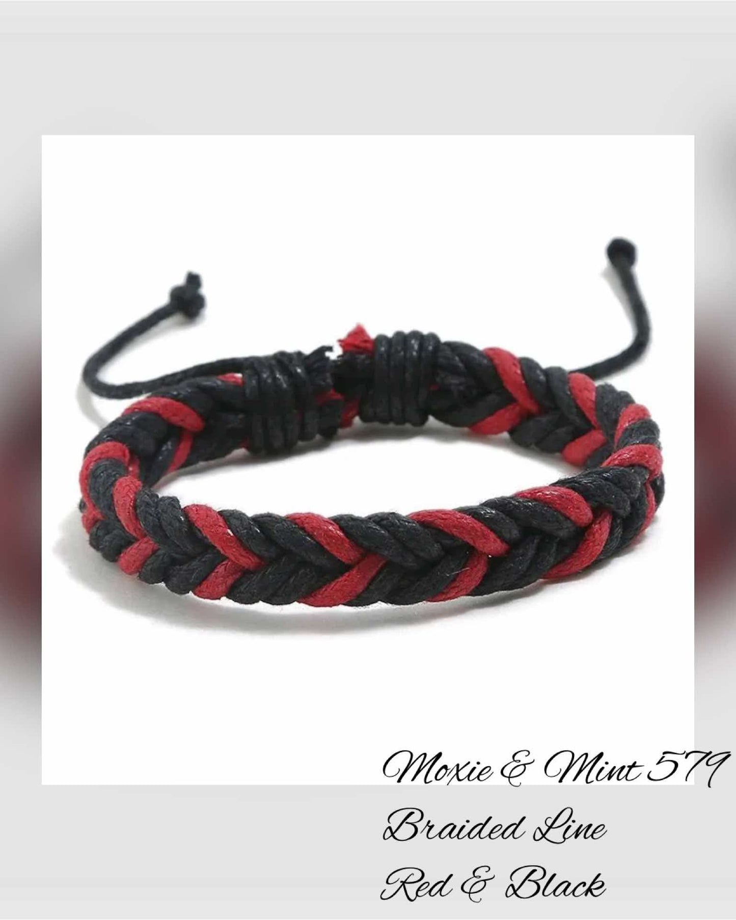 B145-5 Braided Line Red & Black