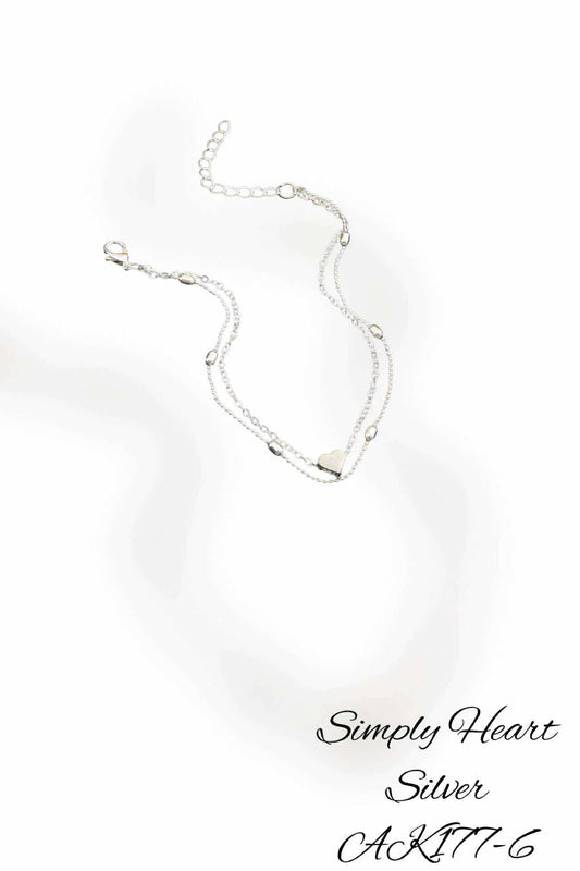 AK177-6 Simple Heart Silver