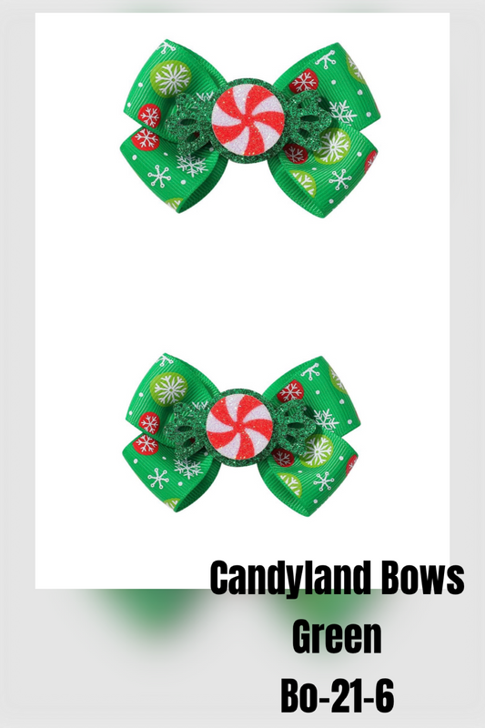 Bo-21-6 Candyland Bows (Green)