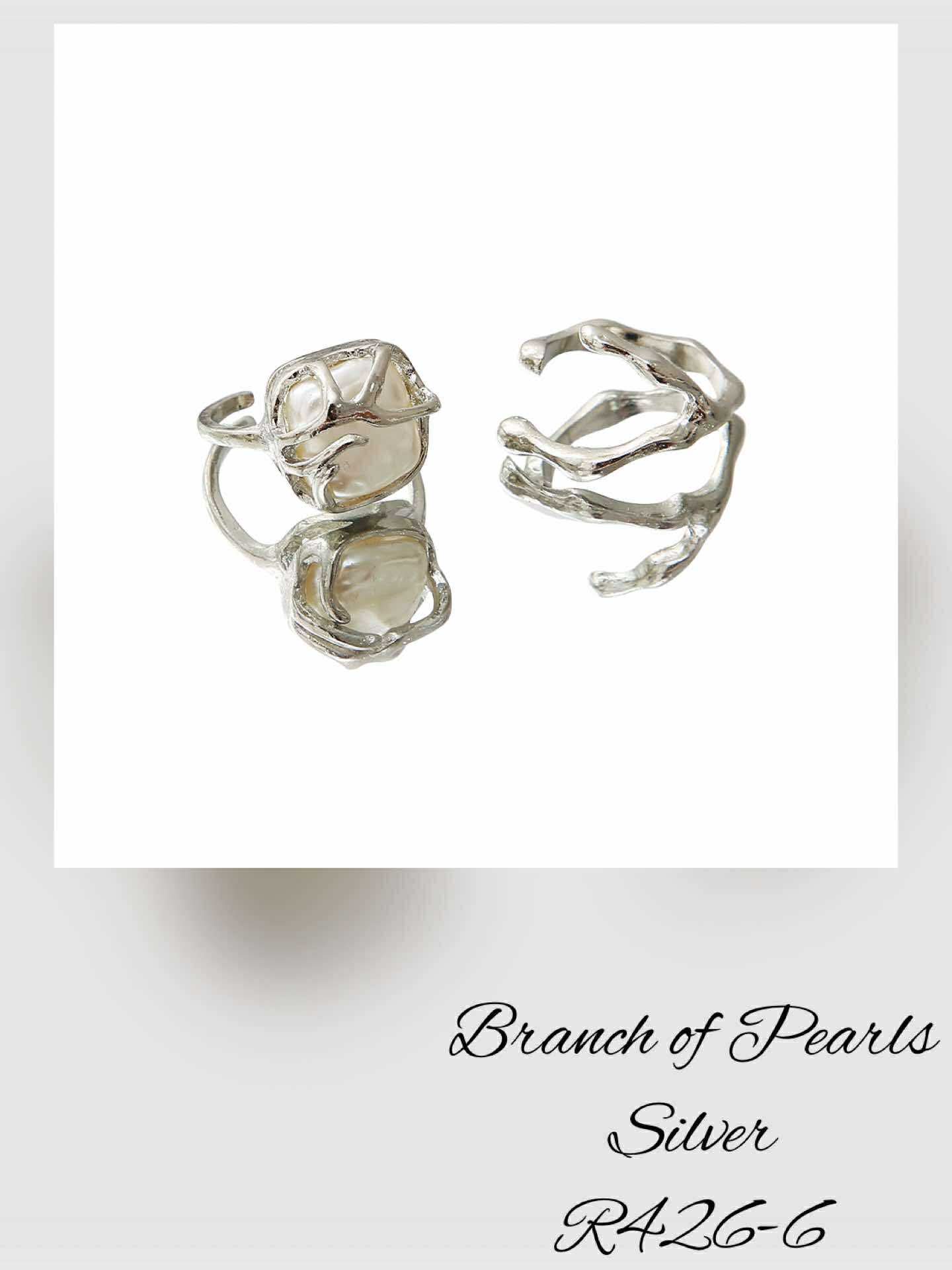 R426-6 Branch of Pearls Silver