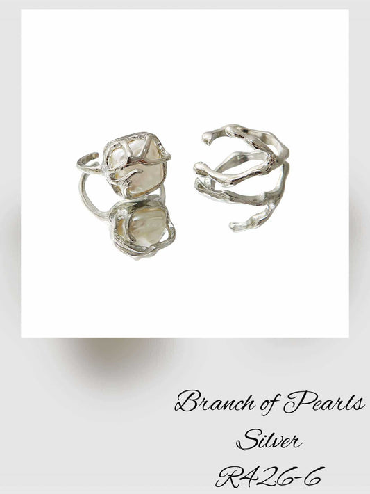 R426-6 Branch of Pearls Silver