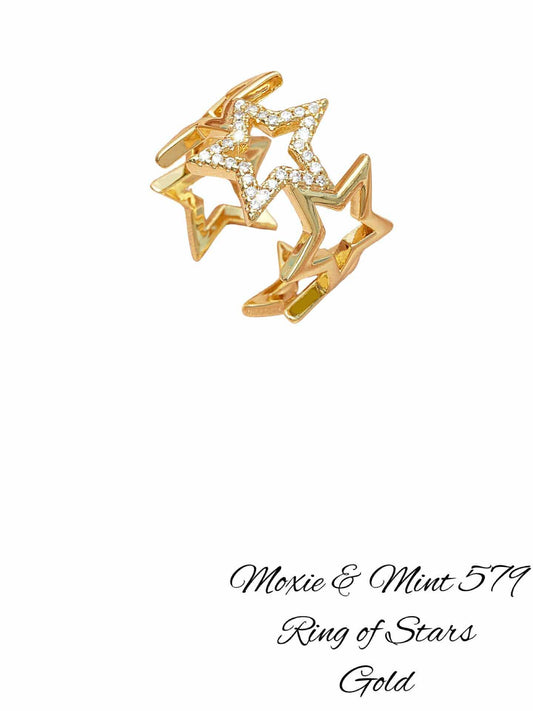 R413-6 Ring of Stars Gold