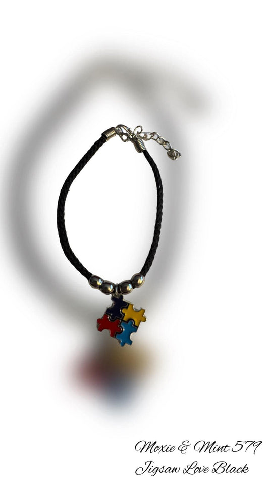B133-5 Jigsaw Love Black